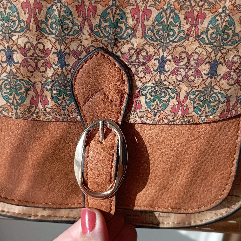 Faux Leather Sling Bag - Picture 2 of 16